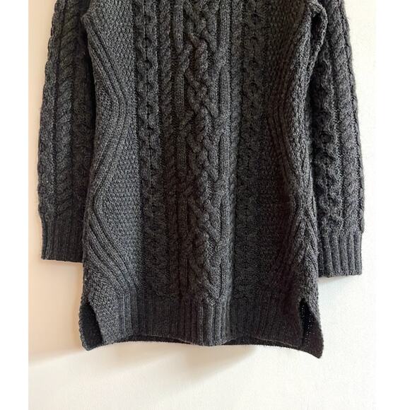 Inis Crafts Cable Knit Fisherman Ireland Irish Crew Cozy Chunky Tunic Sweater XS - Picture 8 of 11